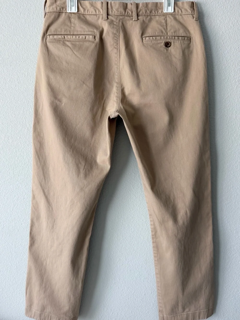 J.CREW Flex Chino Pants Mens 33x30 Beige Tan Straight Fit Stretch Old Money